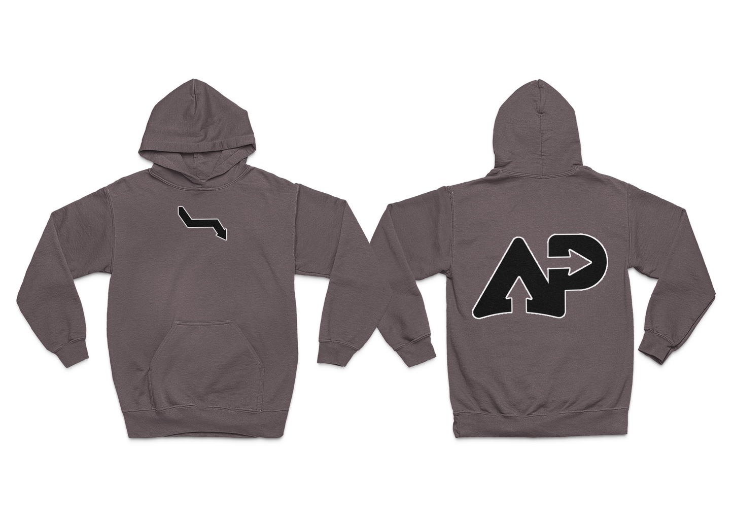 Grey Logo Pullover Hoodie